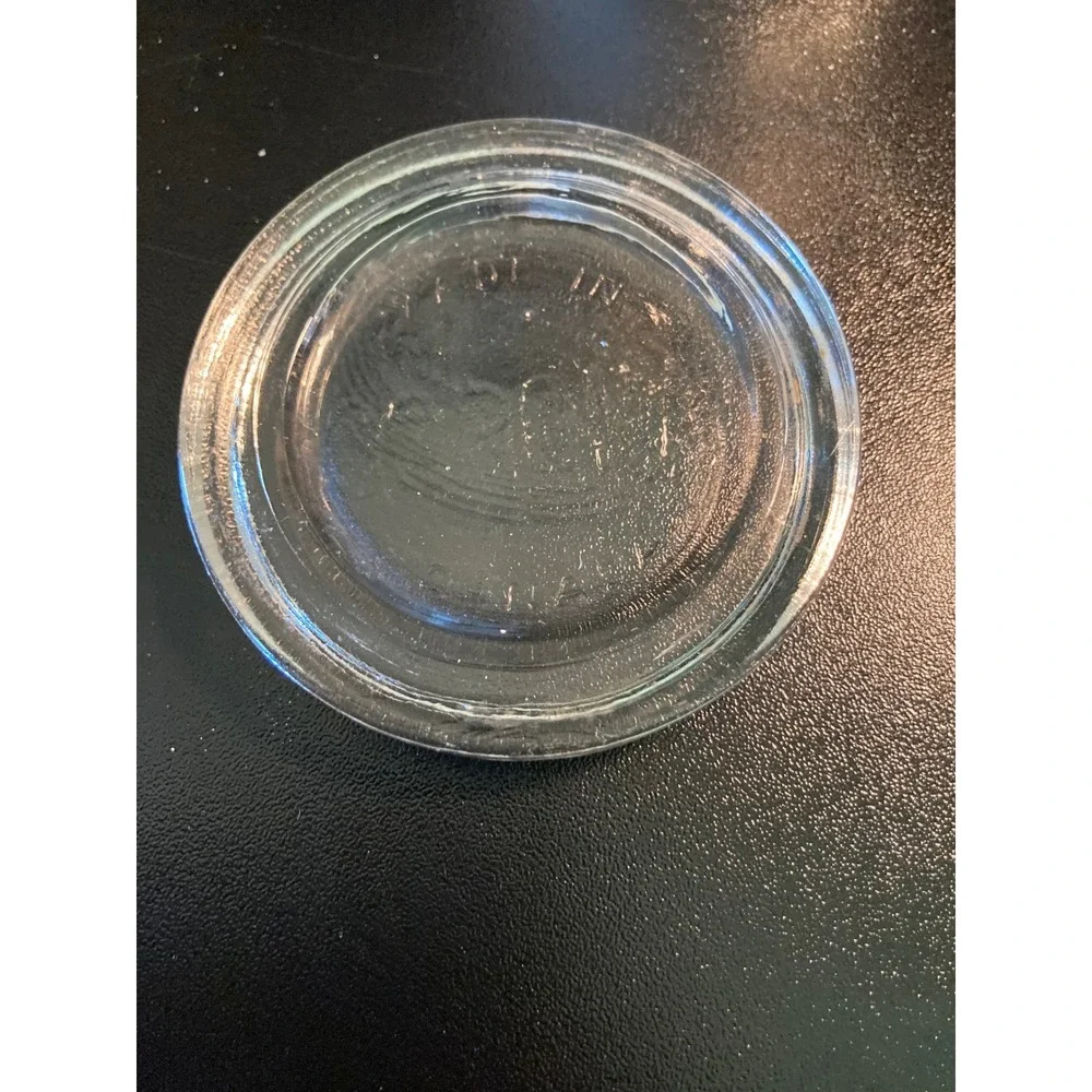 Vintage Crown Mason Jar Made in Canada Clear Glass with Zinc Lid and Insert 1932